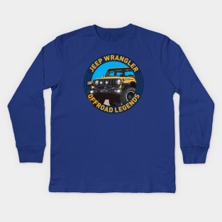 4x4 Offroad Legends: Jeep Wrangler Rubicon Kids Long Sleeve T-Shirt